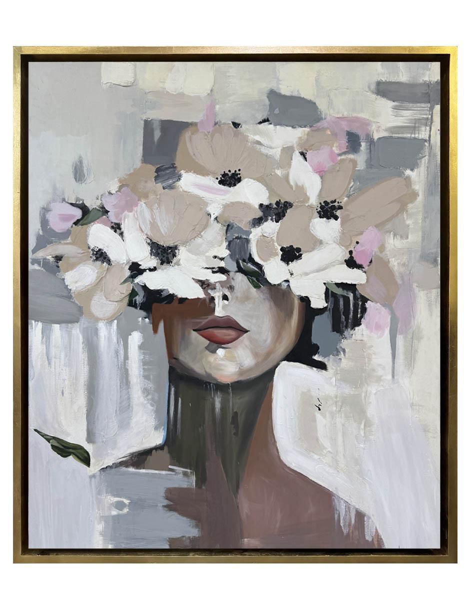 Pintura Behind Flowers técnica acrílico Pintura Behind Flowers técnica acrílico