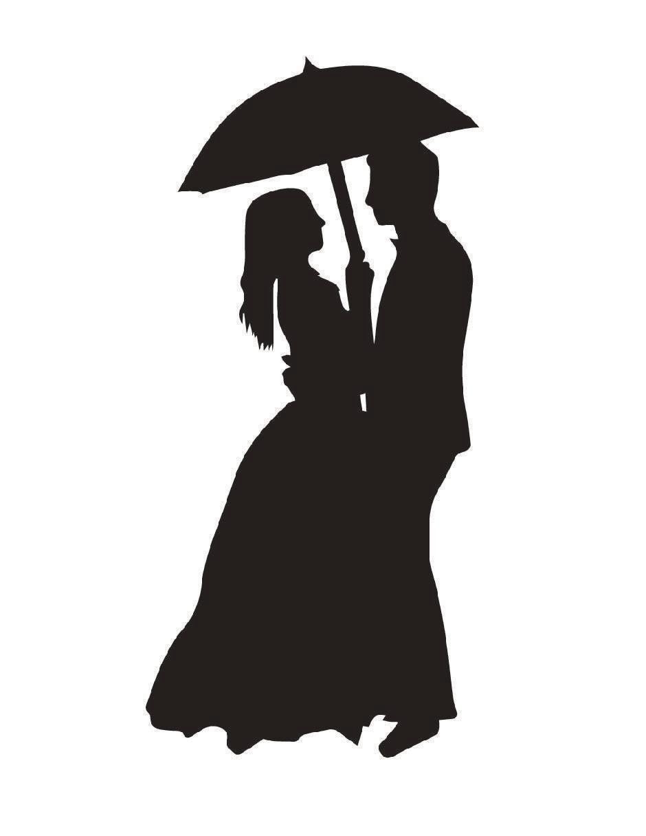 Cuadro decorativo Pareja bajo la Lluvia