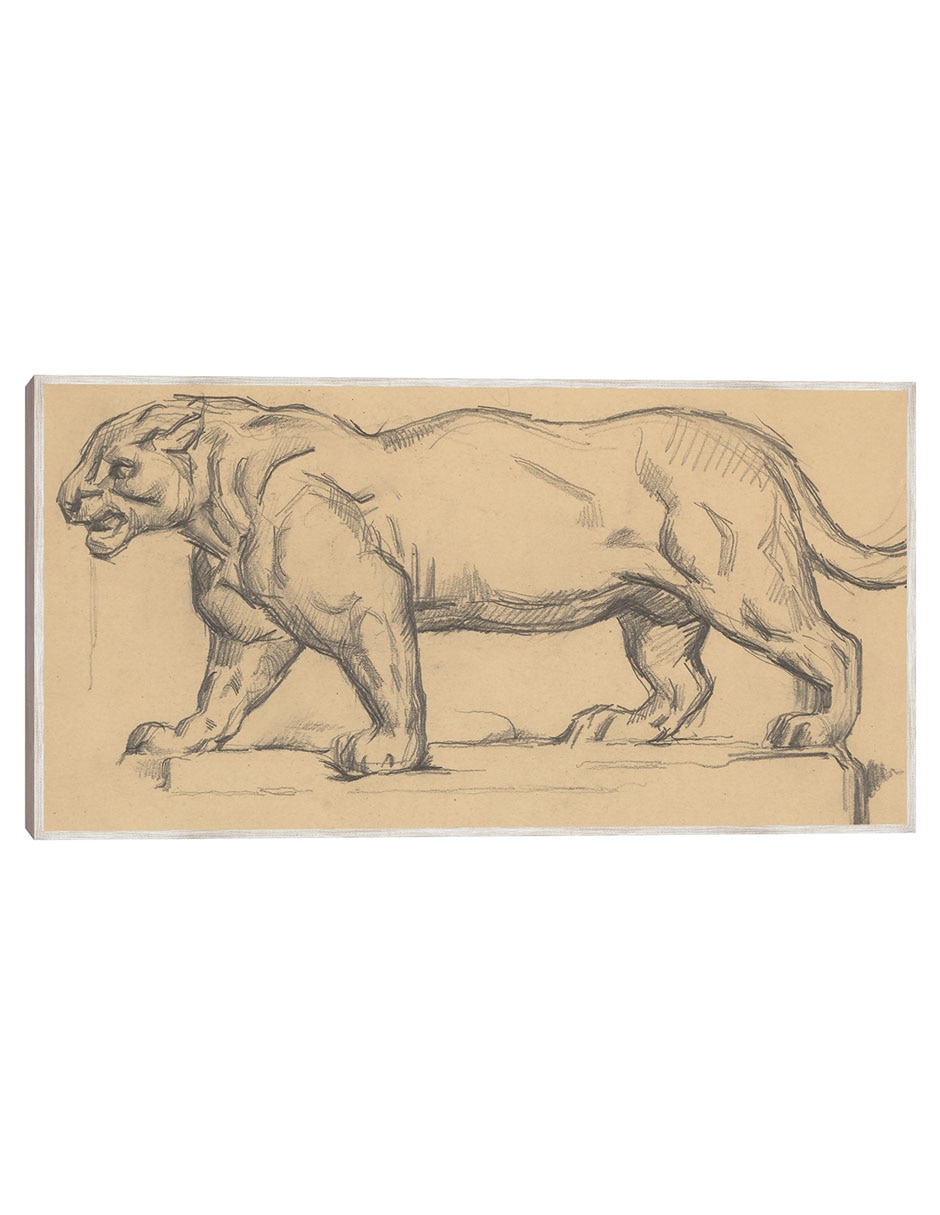 Cuadro decorativo Jaguar técnica mixta Bocetos