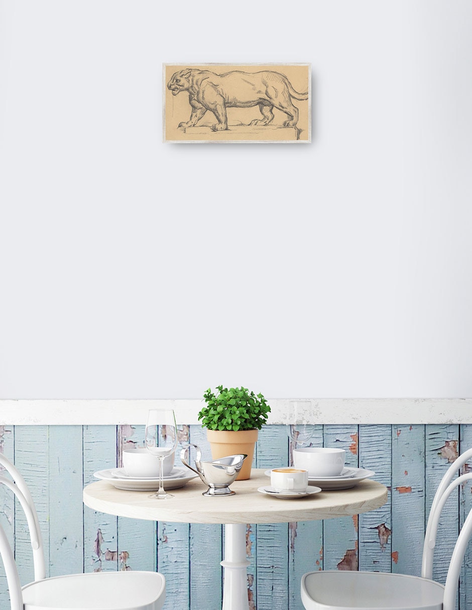 Cuadro decorativo Jaguar técnica mixta Bocetos 4