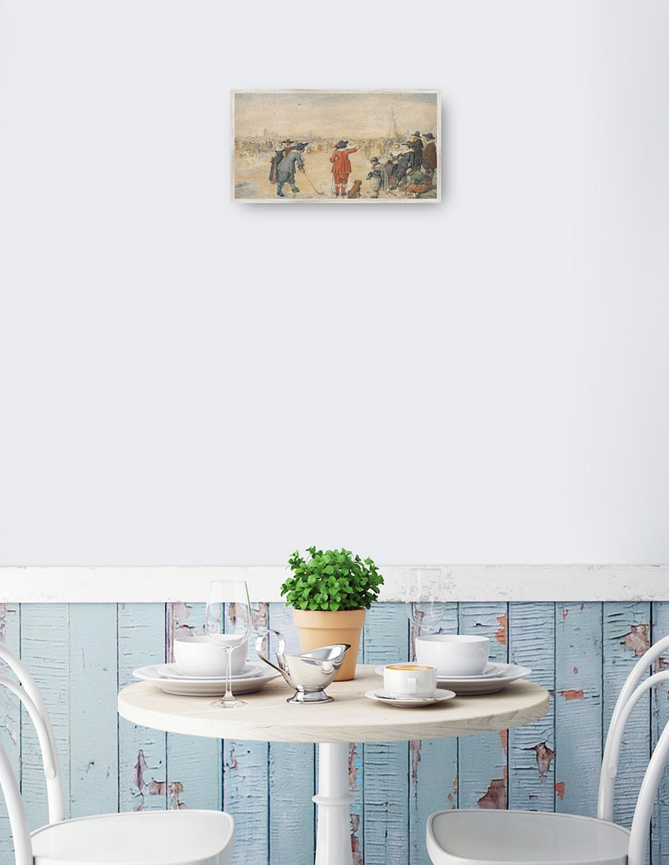 Cuadro decorativo Juegos de Invierno En El Río Helado Ijssel técnica mixta Gente 4