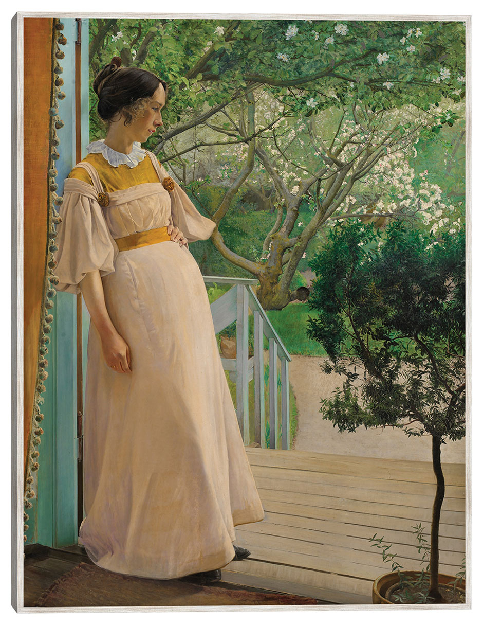Cuadro decorativo En Las Ventanas Francesas. La Esposa Del Artista técnica mixta Retratos Cuadro decorativo En Las Ventanas Francesas. La Esposa Del Artista técnica mixta Retratos