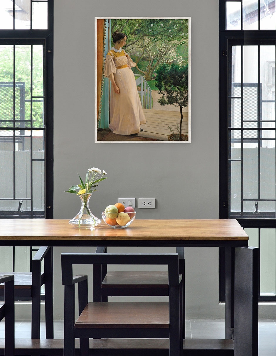 Cuadro decorativo En Las Ventanas Francesas. La Esposa Del Artista técnica mixta Retratos 4