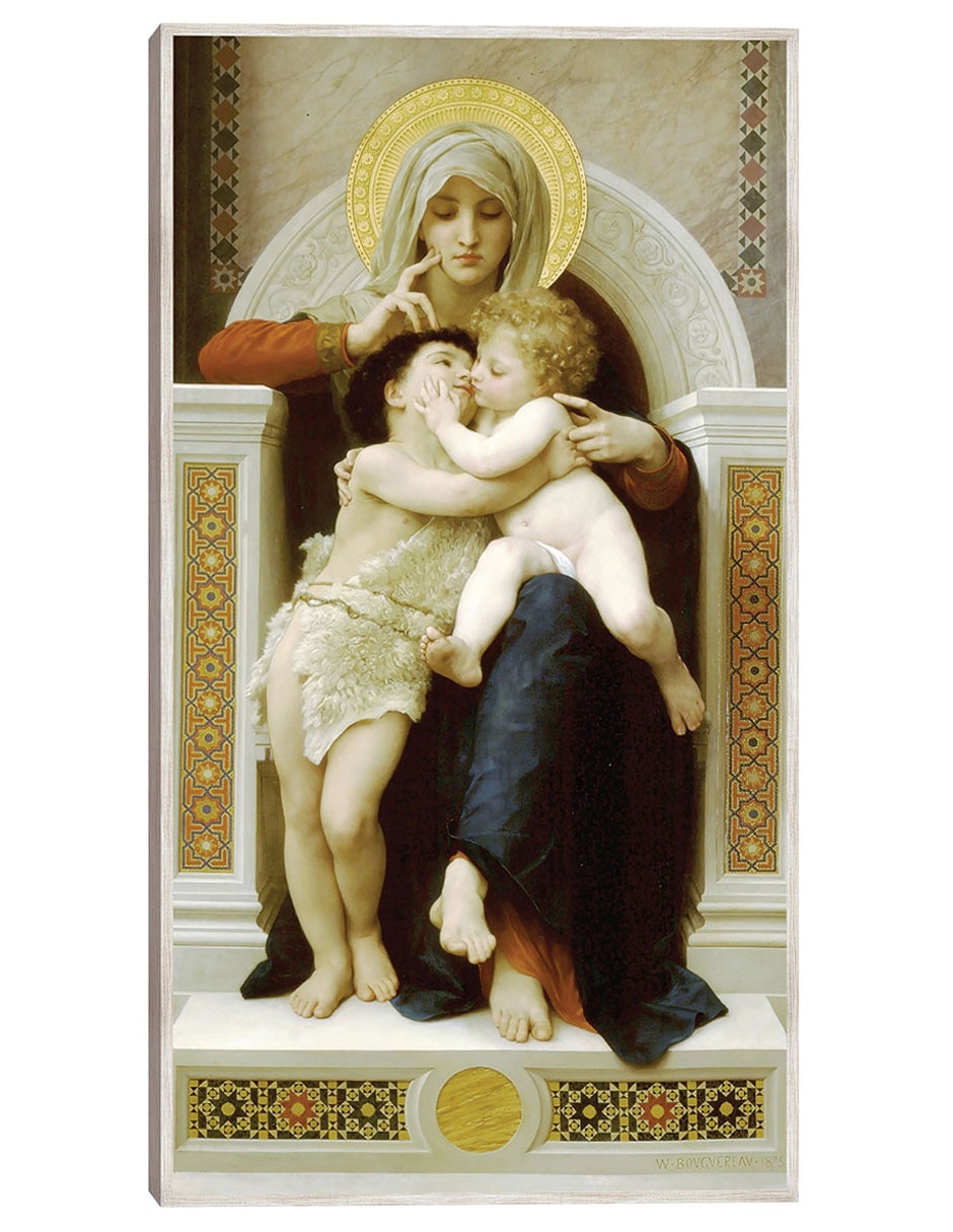 Cuadro decorativo Virgen Con El Niño y Juan Bautista (1875) técnica mixta Vírgenes