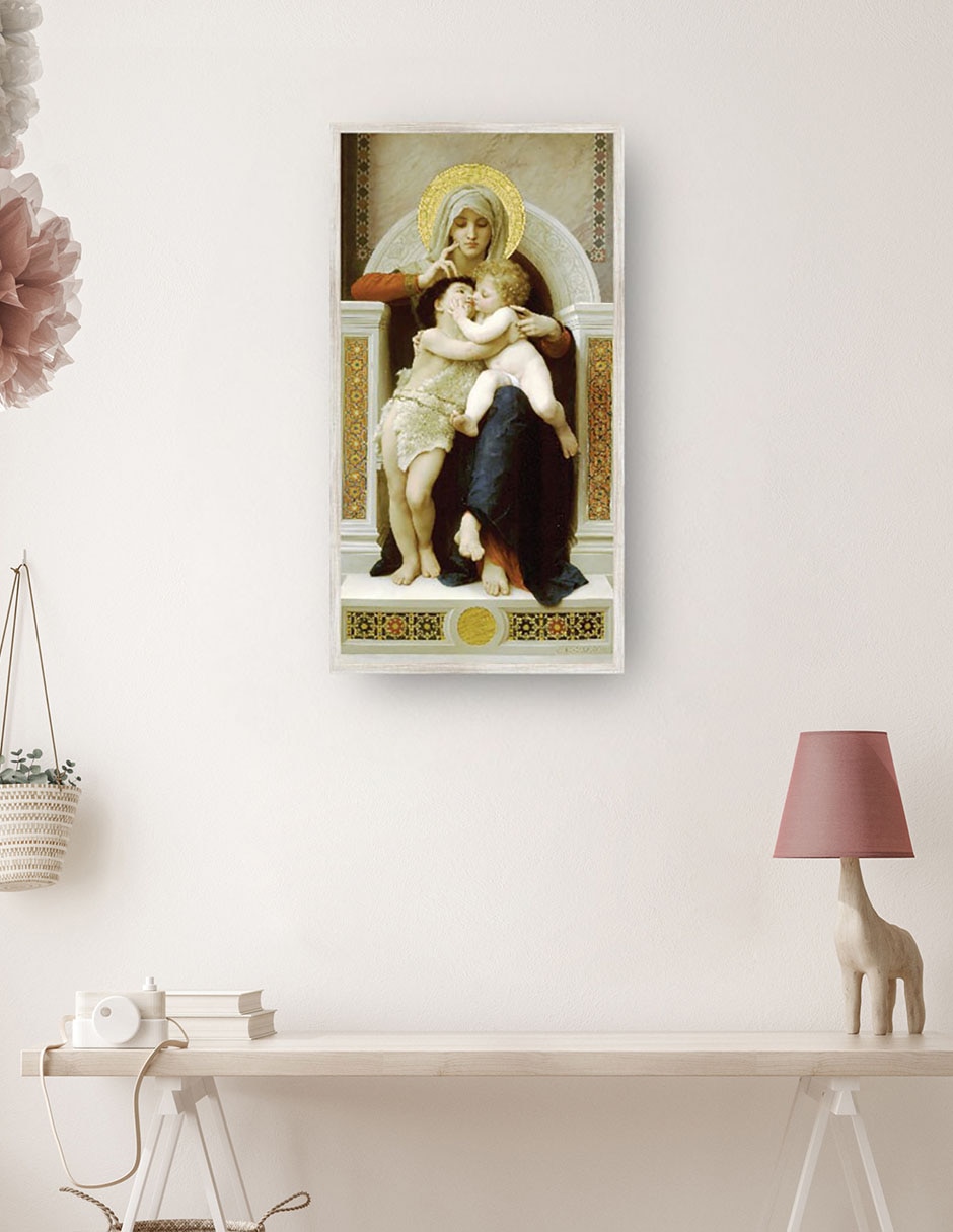 Cuadro decorativo Virgen Con El Niño y Juan Bautista (1875) técnica mixta Vírgenes 4