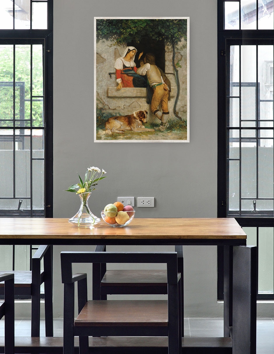 Cuadro decorativo Amantes Italianos técnica mixta Familia 4