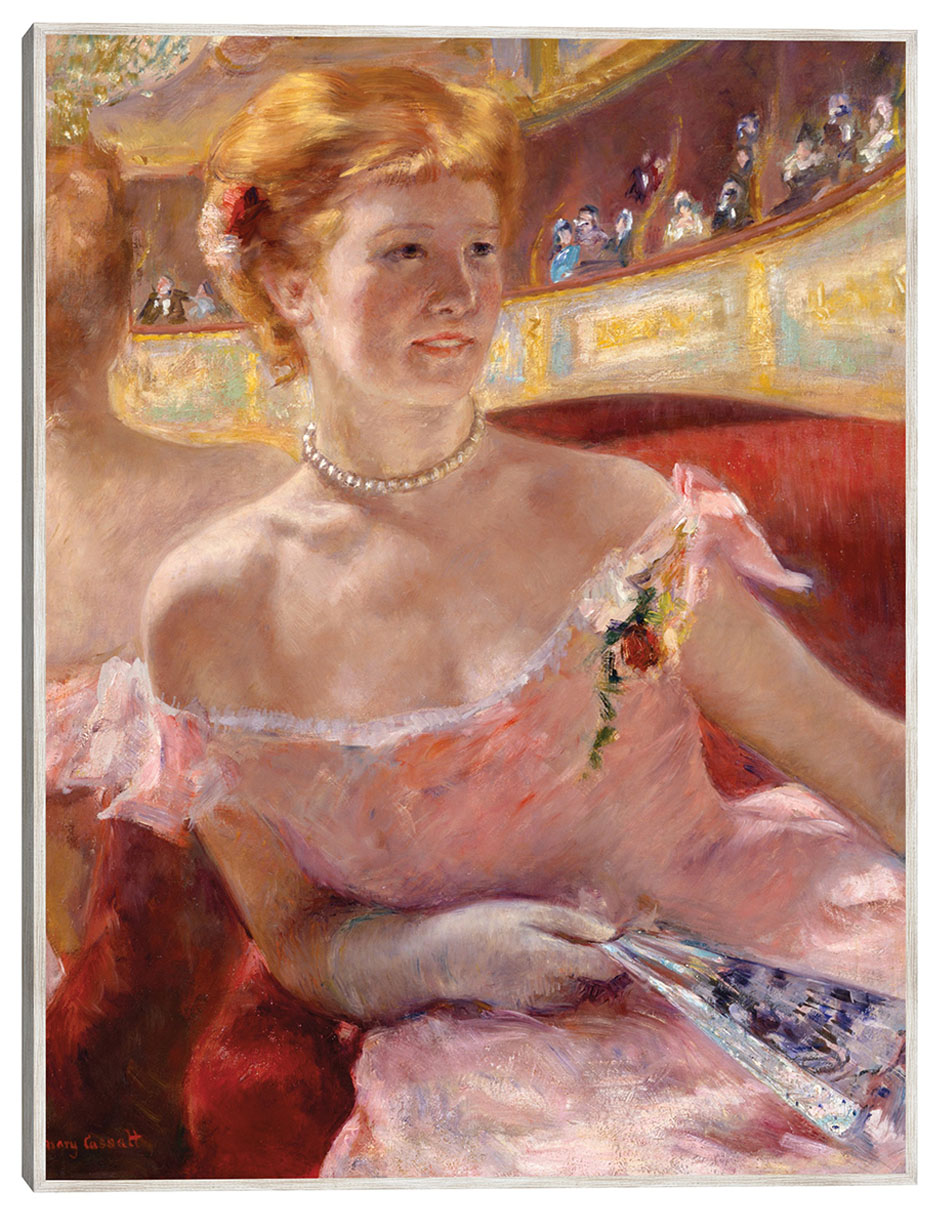 Cuadro decorativo Mujer Con Collar de Perlas En Un Palco técnica mixta Retratos Cuadro decorativo Mujer Con Collar de Perlas En Un Palco técnica mixta Retratos