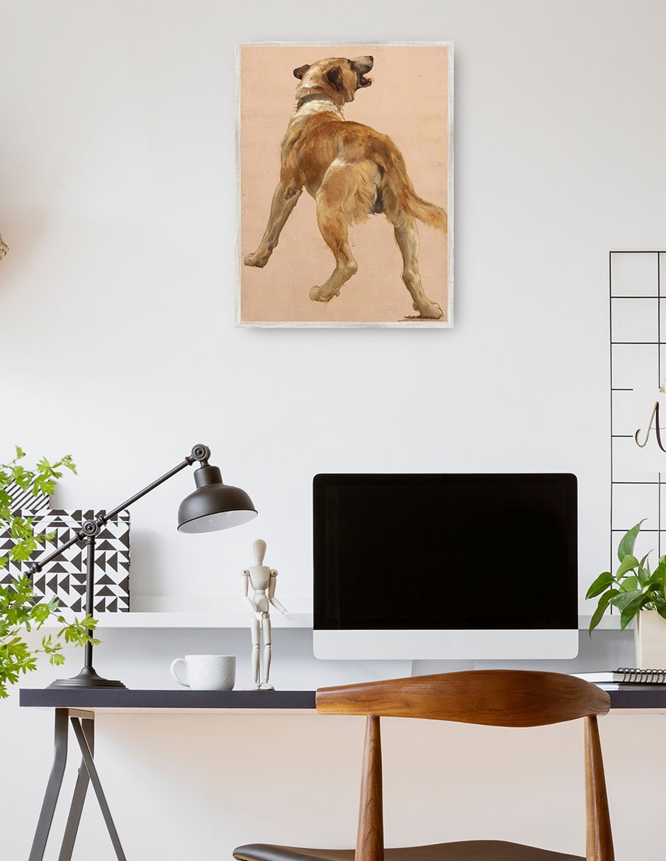 Cuadro decorativo Estudio Del Perro Guía Homѐre Et Son técnica mixta Animales Domésticos 4