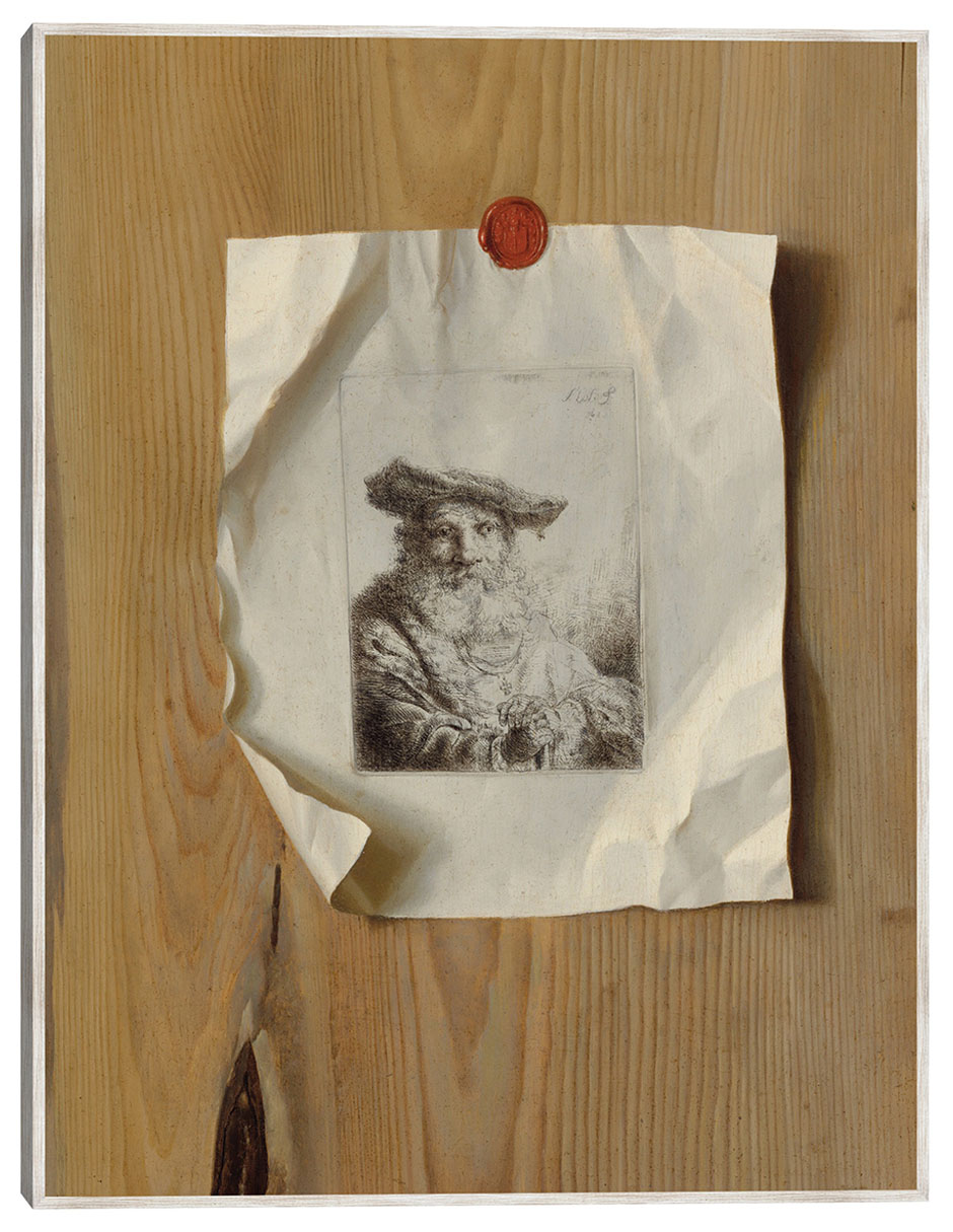 Cuadro decorativo Trampantojo de Un Grabado de Ferdinand Bol, C. 1675 técnica mixta Bocetos Cuadro decorativo Trampantojo de Un Grabado de Ferdinand Bol, C. 1675 técnica mixta Bocetos