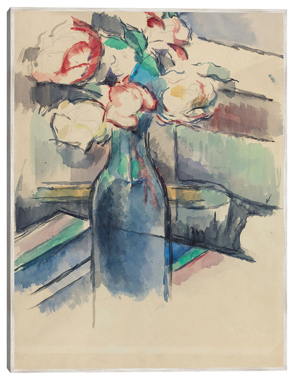 Cuadro decorativo Rosas En Una Botella (Anverso) (1900-1904) técnica mixta Floreros