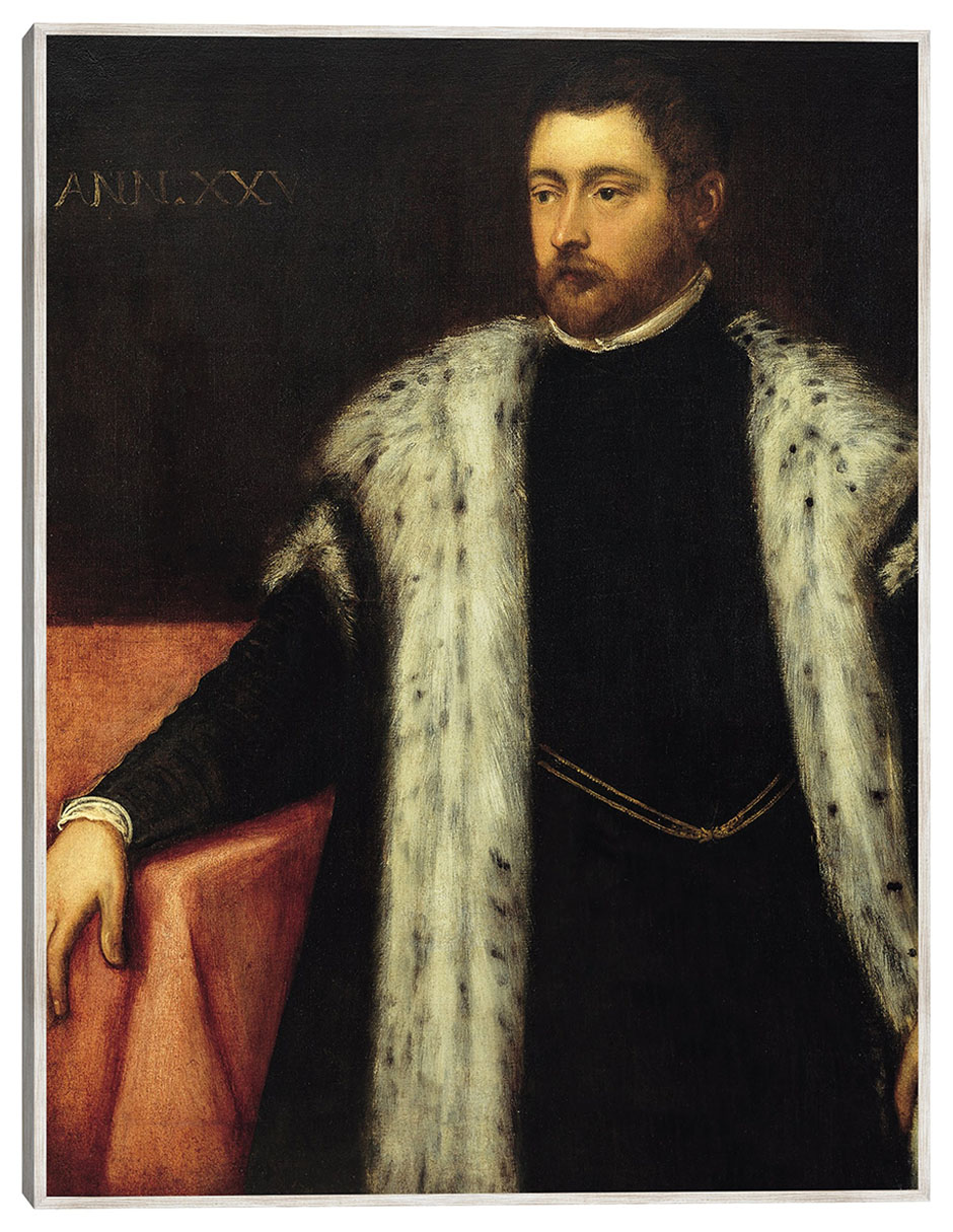Cuadro decorativo Joven de Veinticinco Años Con Abrigo Forrado de Piel técnica mixta Retratos Cuadro decorativo Joven de Veinticinco Años Con Abrigo Forrado de Piel técnica mixta Retratos