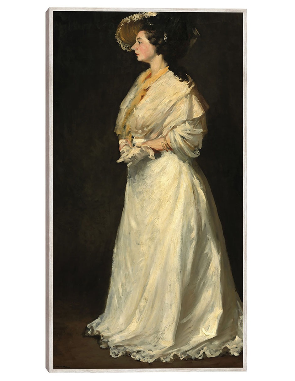 Cuadro decorativo Mujer Joven En Blanco técnica mixta Retratos Cuadro decorativo Mujer Joven En Blanco técnica mixta Retratos