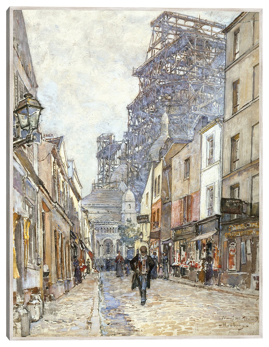 Cuadro decorativo Calle Del Caballero de La Barre, Con El Sacré-Cœur En Construcción (1899) técnica mixta Lugares Cuadro decorativo Calle Del Caballero de La Barre, Con El Sacré-Cœur En Construcción (1899) técnica mixta Lugares