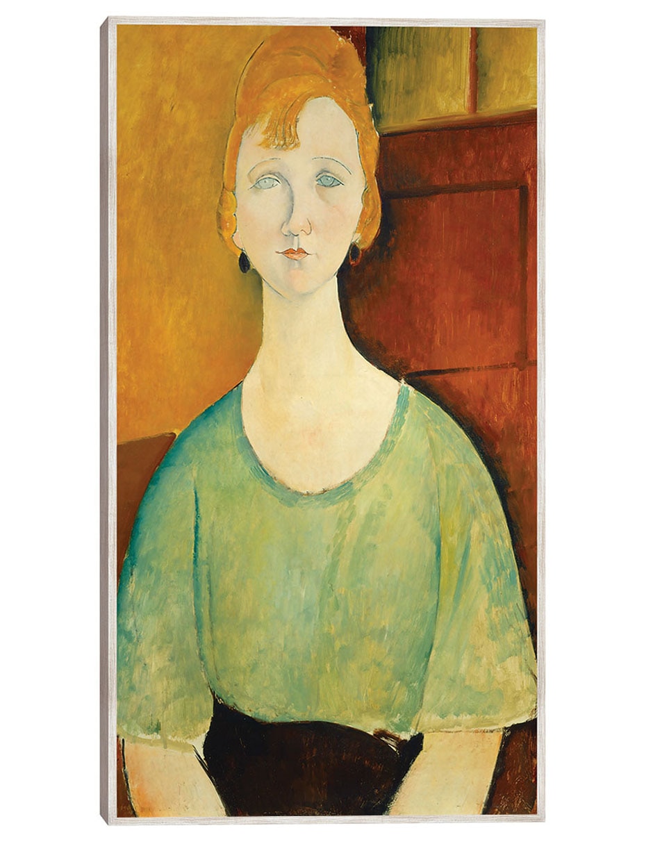 Cuadro decorativo Chica Con Una Blusa Verde técnica mixta Retratos 1