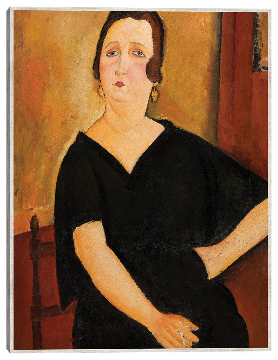 Cuadro decorativo Mujer Con Cigarrillo (1918) técnica mixta Retratos Cuadro decorativo Mujer Con Cigarrillo (1918) técnica mixta Retratos