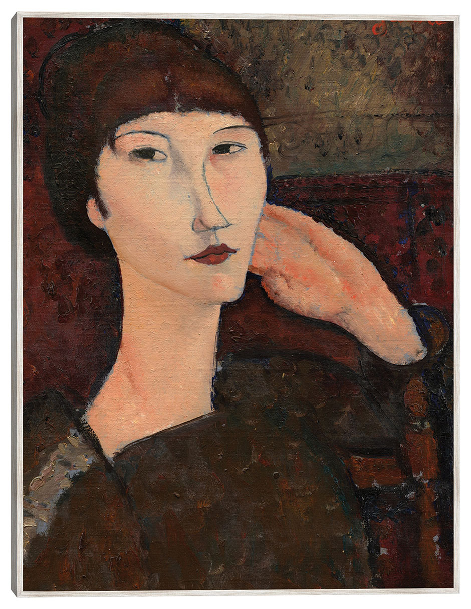 Cuadro decorativo Adrienne (Mujer Con Flequillo), 1917 técnica mixta Retratos Cuadro decorativo Adrienne (Mujer Con Flequillo), 1917 técnica mixta Retratos