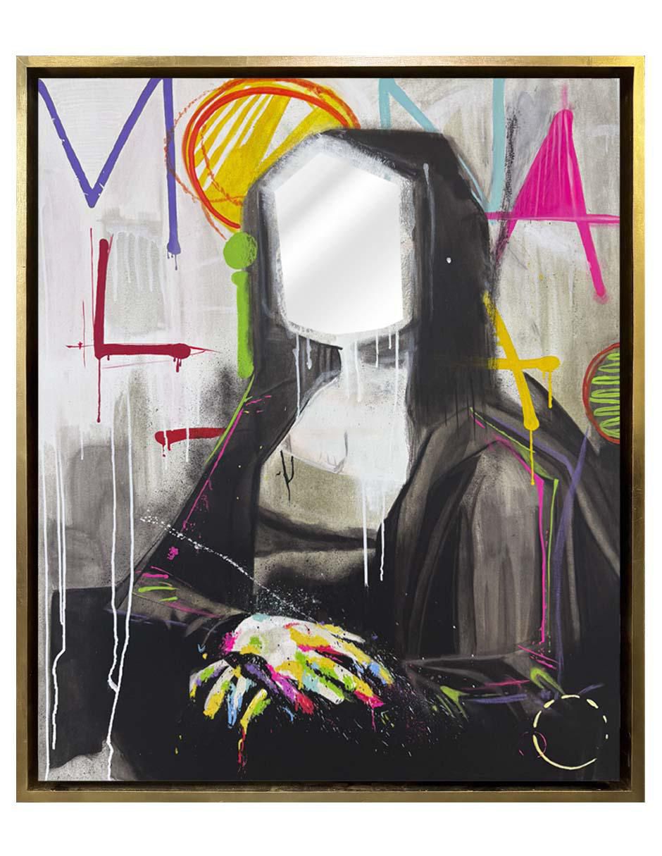 Pintura I'M Mona técnica acrílico Mona Lisa Pintura I'M Mona técnica acrílico Mona Lisa