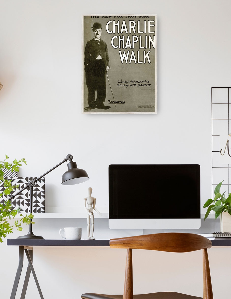 Cuadro decorativo Paseo De Charlie Chaplin (1915) técnica mixta Arte 4