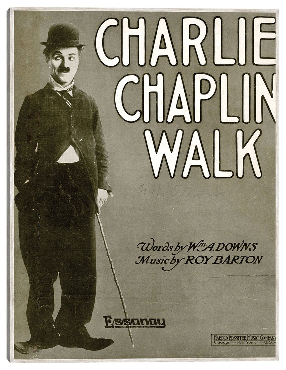 Cuadro decorativo Paseo De Charlie Chaplin (1915) técnica mixta Arte Cuadro decorativo Paseo De Charlie Chaplin (1915) técnica mixta Arte