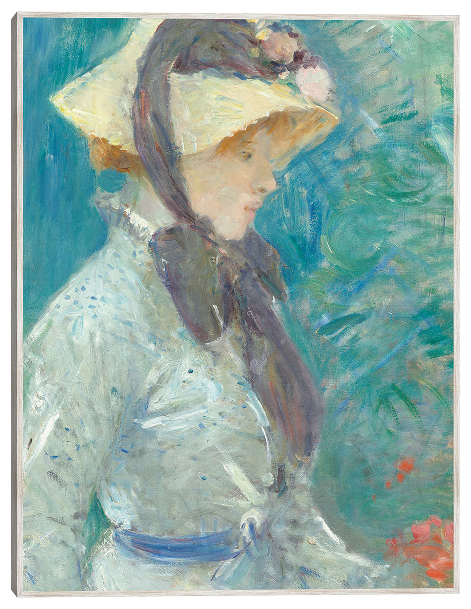 Cuadro decorativo Mujer Joven Con Sombrero De Paja técnica mixta Retratos Cuadro decorativo Mujer Joven Con Sombrero De Paja técnica mixta Retratos