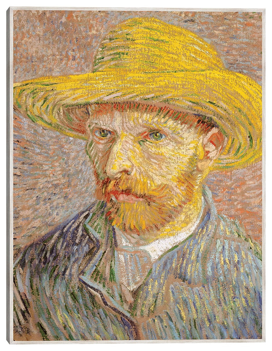 Cuadro decorativo Autorretrato Con Sombrero De Paja técnica mixta Retratos Cuadro decorativo Autorretrato Con Sombrero De Paja técnica mixta Retratos