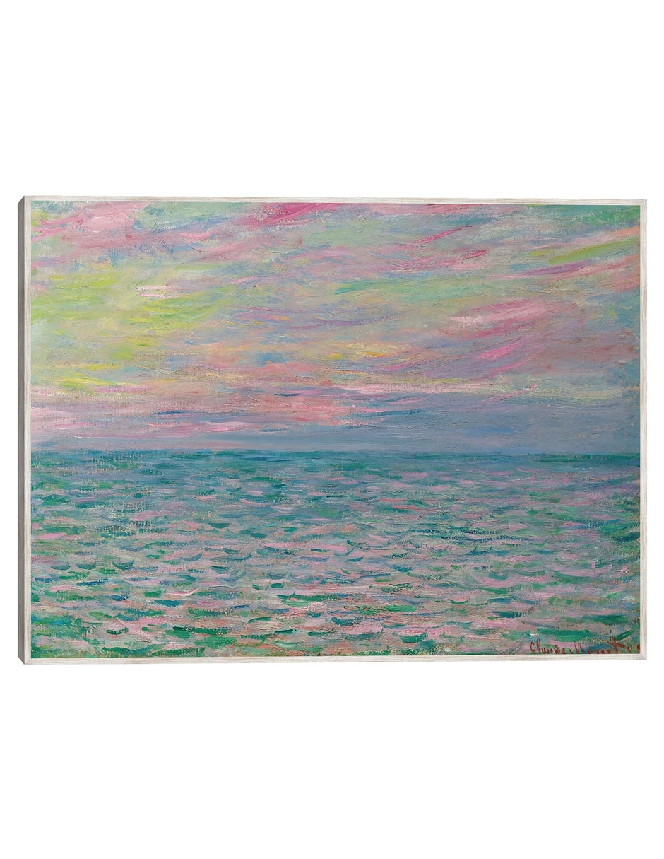 Cuadro decorativo Puesta De Sol En Pourville, Mar Abierto (1882) técnica mixta Océanos