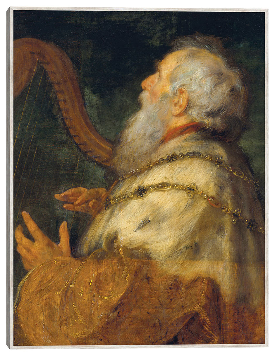 Cuadro decorativo El Rey David Tocando El Arpa (Ca. 1616) técnica mixta Figuras Celestiales Cuadro decorativo El Rey David Tocando El Arpa (Ca. 1616) técnica mixta Figuras Celestiales