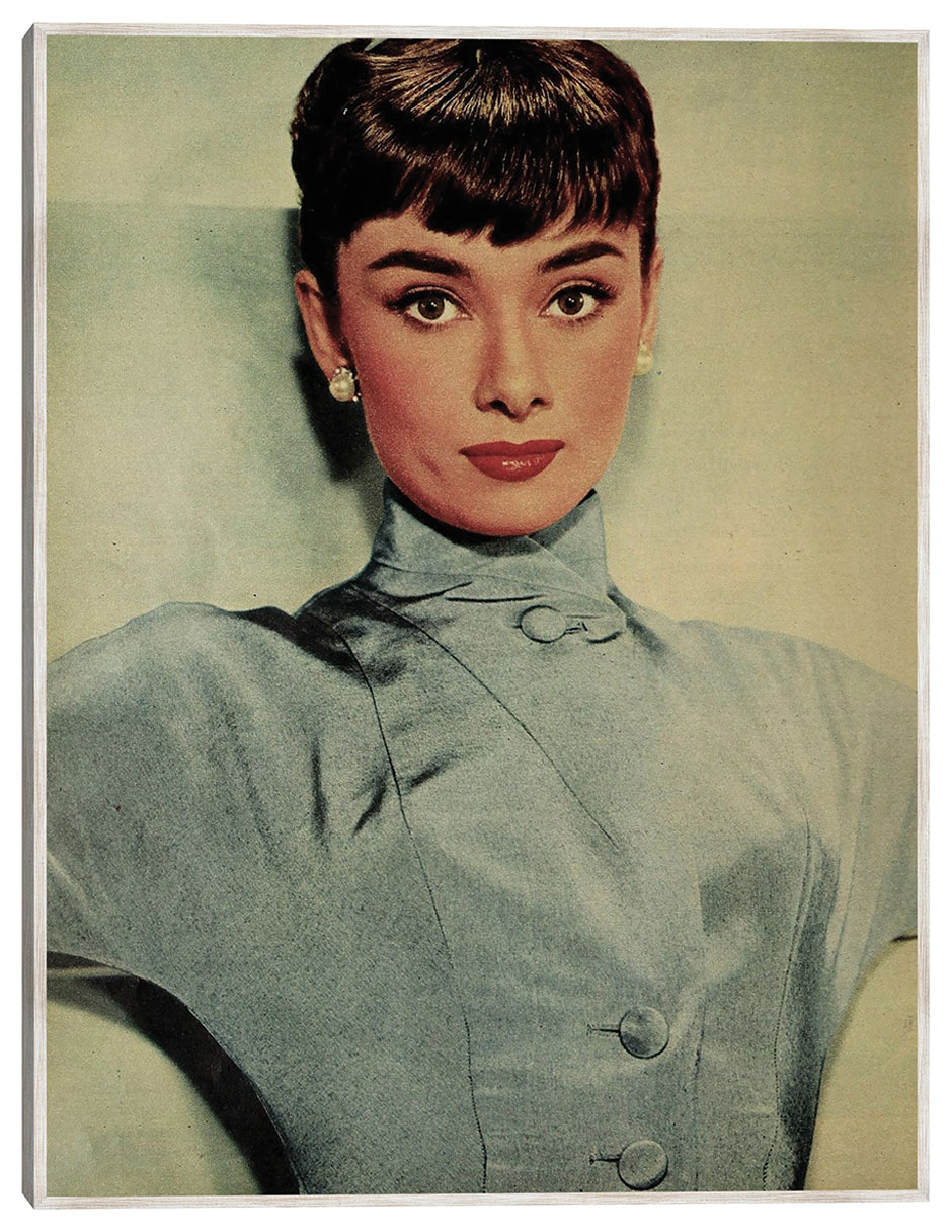 Cuadro decorativo Audrey Hepburn, 1953 técnica mixta Retratos Cuadro decorativo Audrey Hepburn, 1953 técnica mixta Retratos