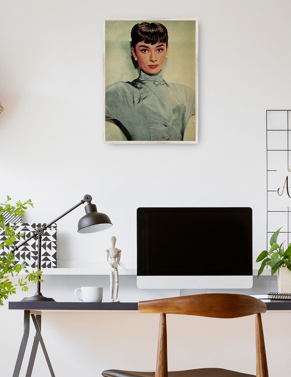 Cuadro decorativo Audrey Hepburn, 1953 técnica mixta Retratos 4