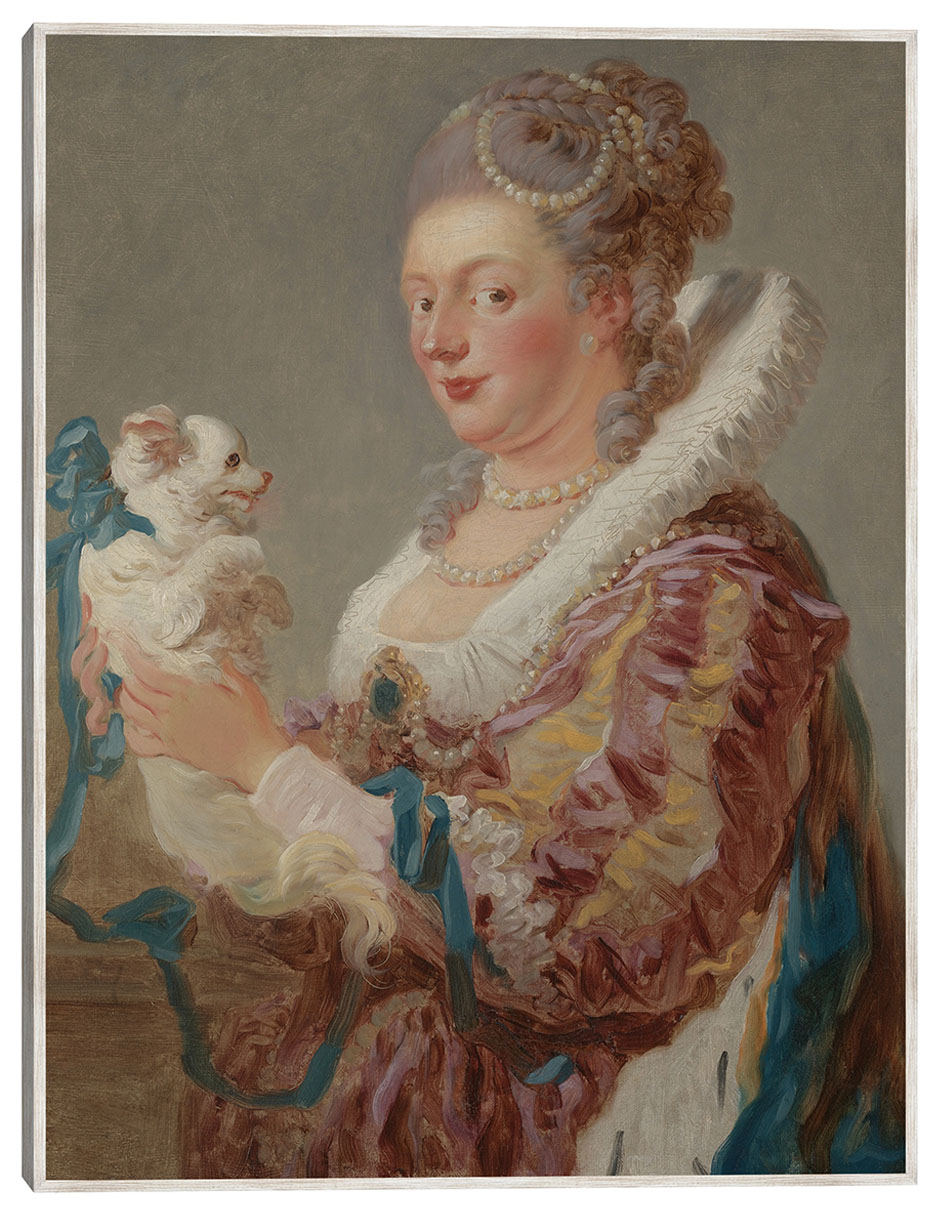 Cuadro decorativo Una Mujer Con Un Perro técnica mixta Retratos Cuadro decorativo Una Mujer Con Un Perro técnica mixta Retratos