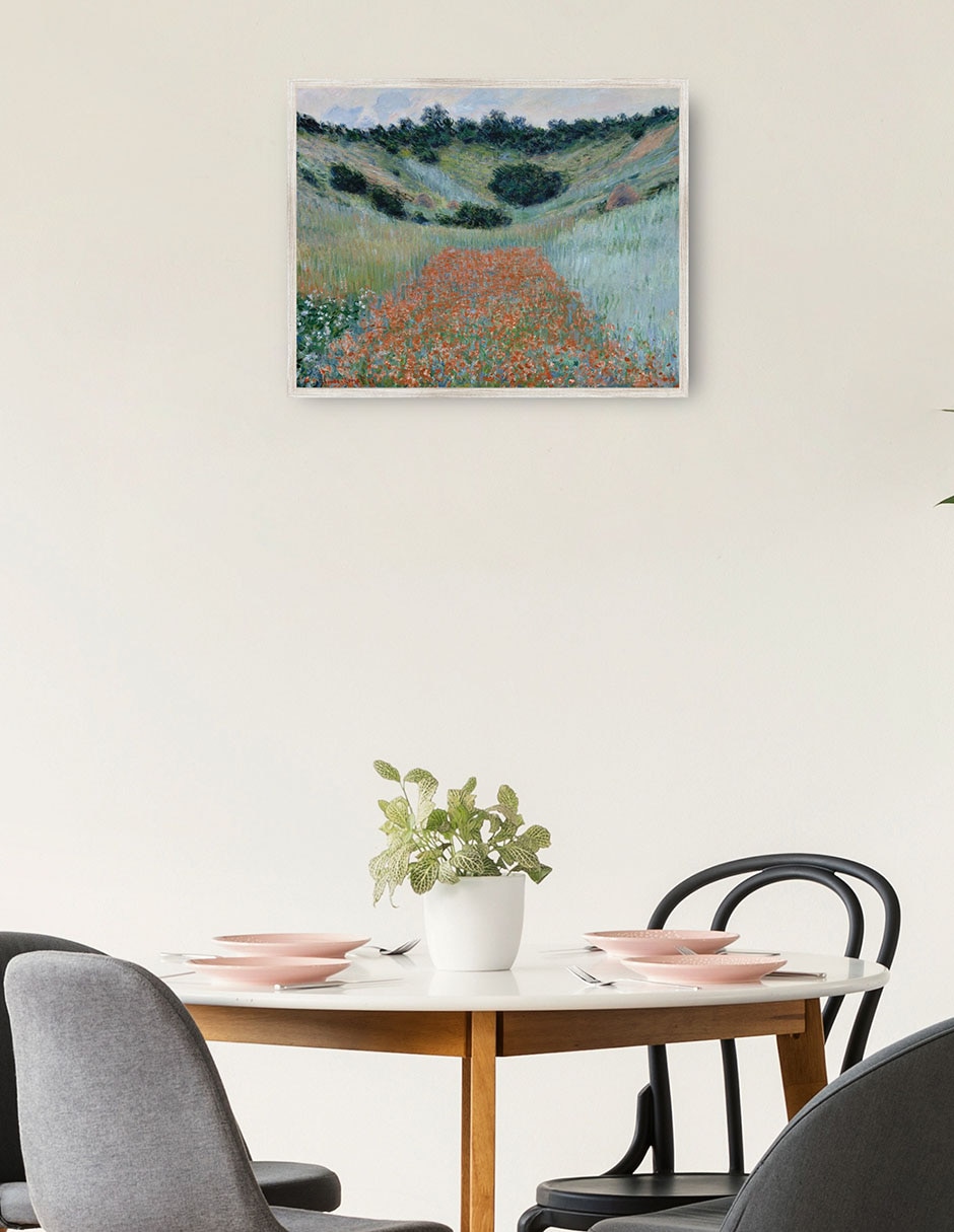Cuadro decorativo Campo De Amapolas En Una Hondonada Cerca De Giverny (1885) técnica mixta Campos 4