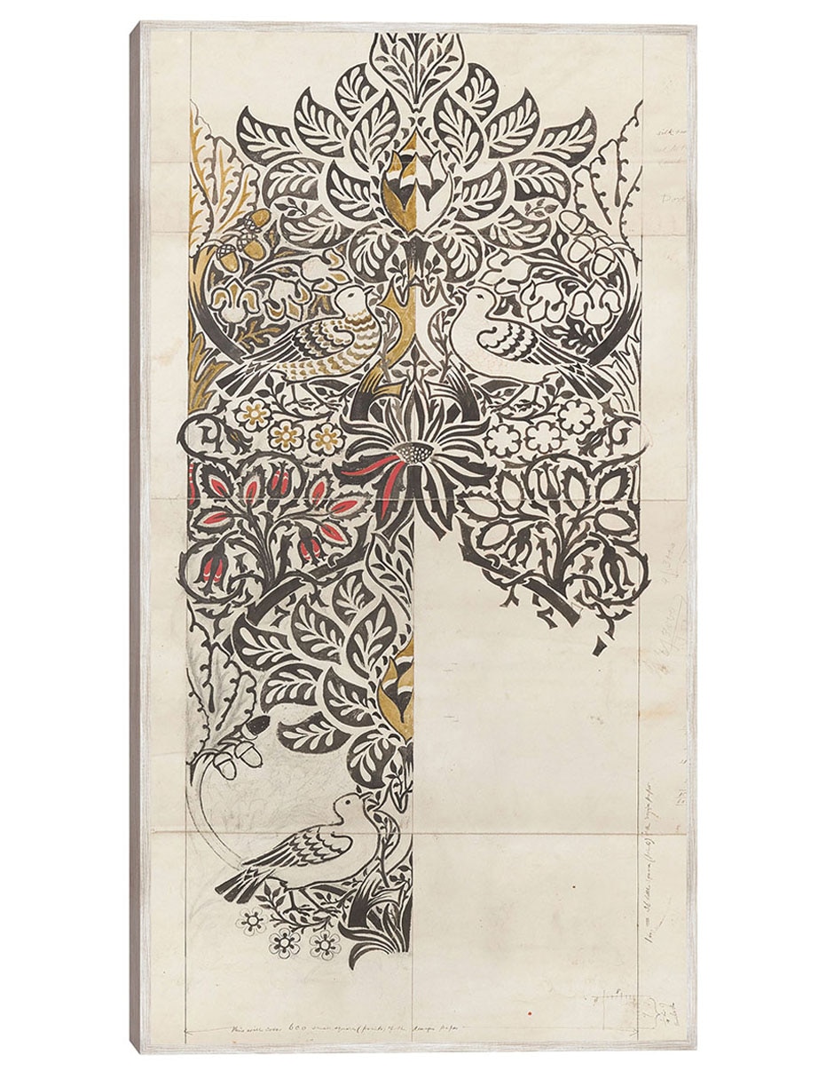Cuadro decorativo Paloma y Rosa (1879) técnica mixta Bocetos Cuadro decorativo Paloma y Rosa (1879) técnica mixta Bocetos