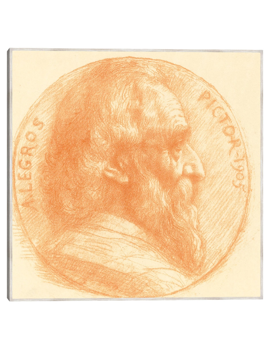 Cuadro decorativo Autorretrato, Medallón, No.2, Placa 11 técnica mixta Retratos