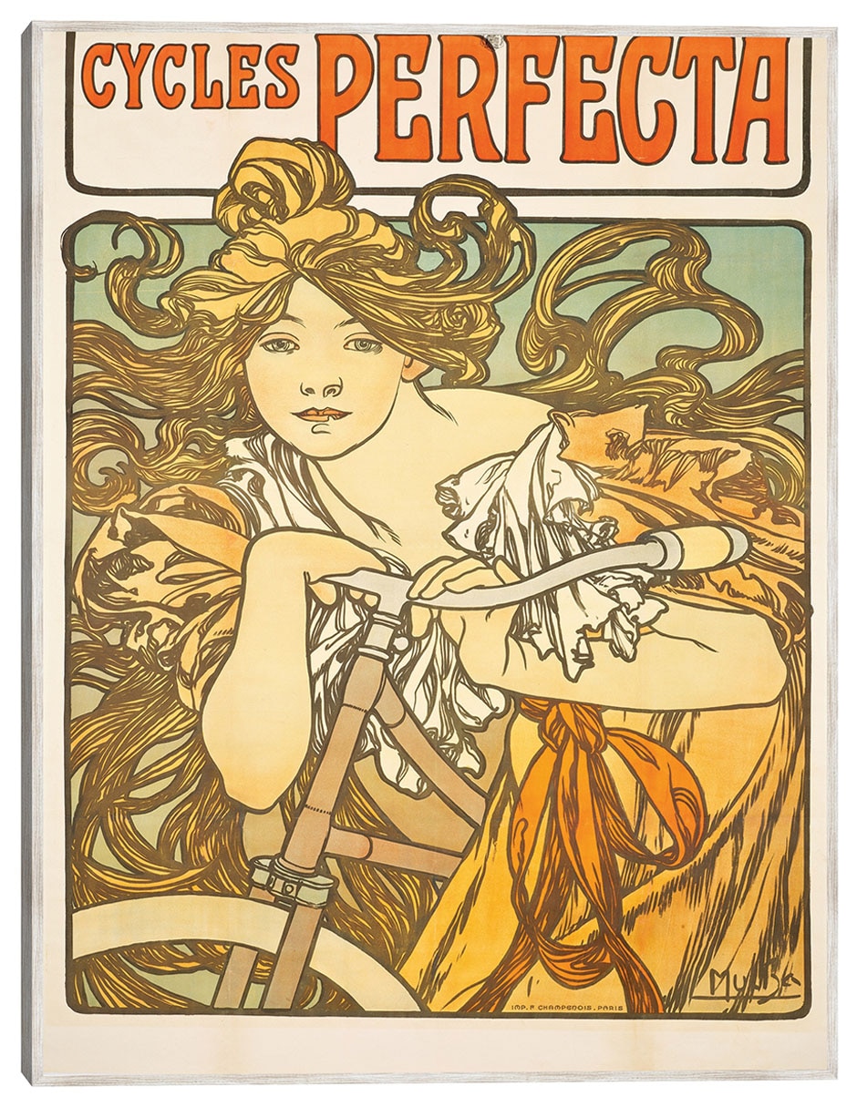 Cuadro decorativo Ciclos Perfecta (1897) técnica mixta Publicidad Cuadro decorativo Ciclos Perfecta (1897) técnica mixta Publicidad