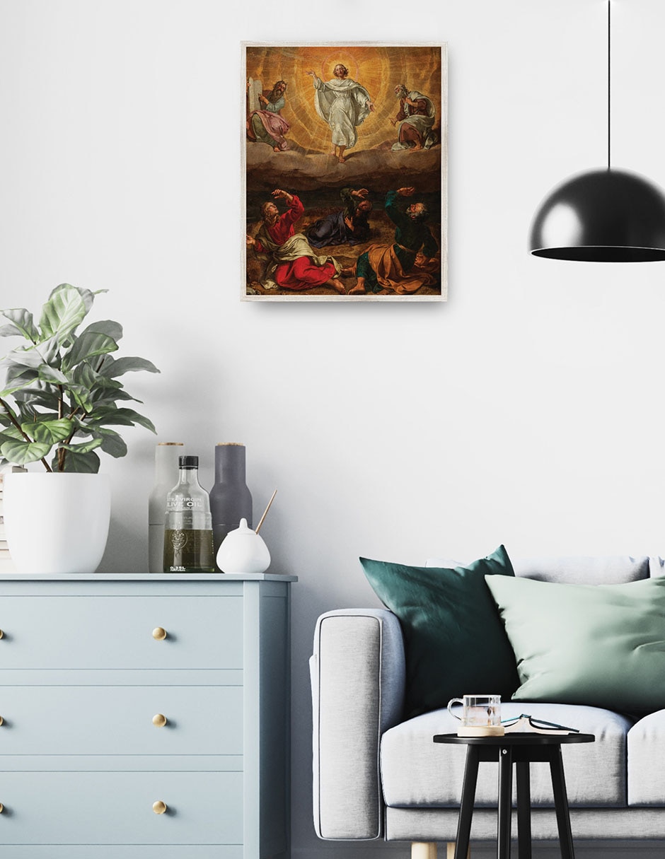 Cuadro decorativo La Transfiguración De Cristo (Siglo Xvii) técnica mixta Figuras Celestiales 4
