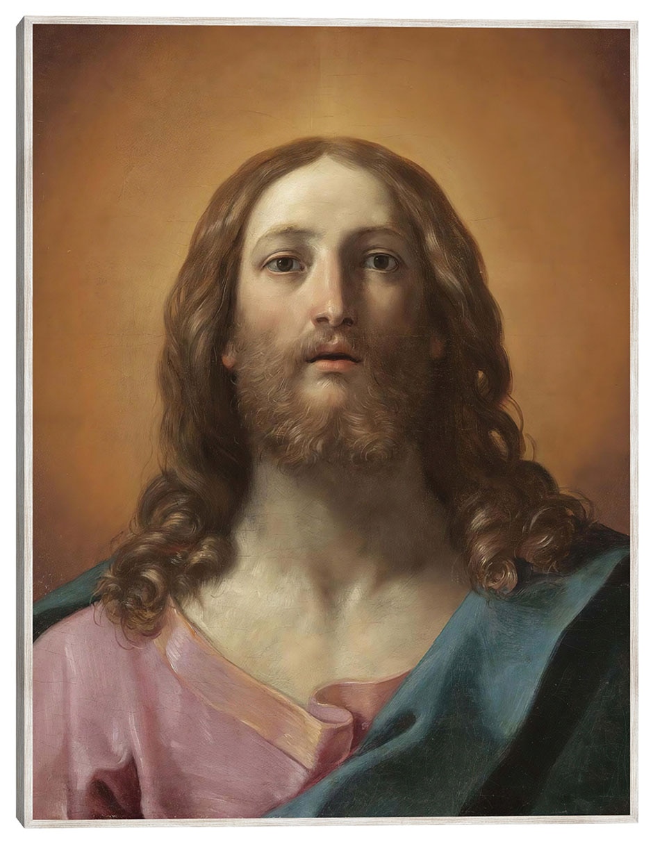 Cuadro decorativo Busto De Cristo (Salvator Mundi) técnica mixta Figuras Celestiales Cuadro decorativo Busto De Cristo (Salvator Mundi) técnica mixta Figuras Celestiales