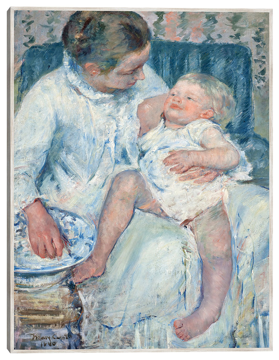 Cuadro decorativo Madre A Punto De Lavar A Su Hijo Somnoliento técnica mixta Retratos Cuadro decorativo Madre A Punto De Lavar A Su Hijo Somnoliento técnica mixta Retratos