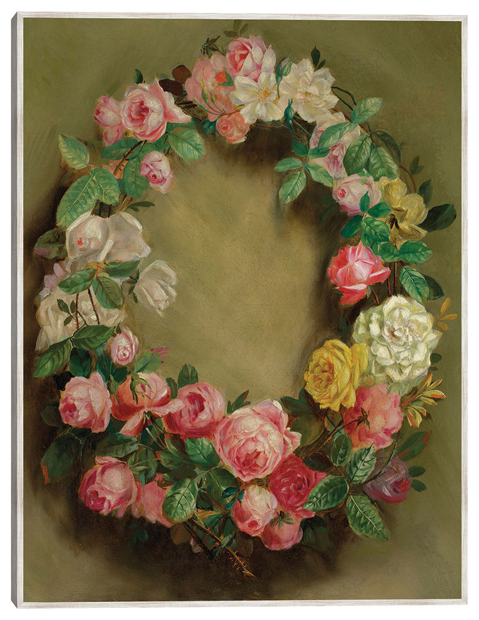 Cuadro decorativo Couronne De Roses (Hacia 1858) técnica mixta Arreglo Floral