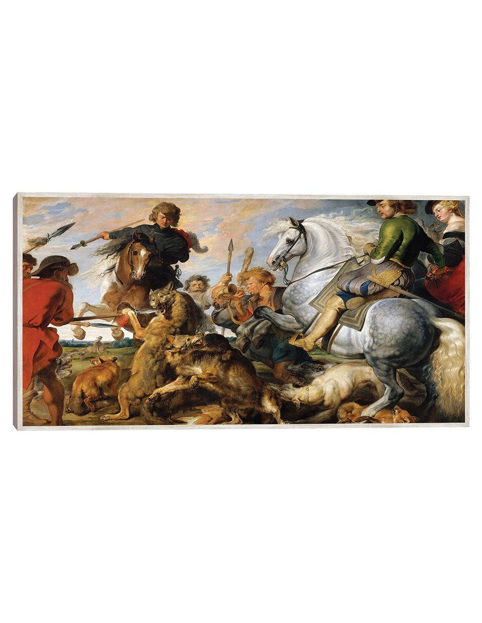 Cuadro decorativo Caza Del Lobo y El Zorro (Hacia 1616) técnica mixta Gente Cuadro decorativo Caza Del Lobo y El Zorro (Hacia 1616) técnica mixta Gente