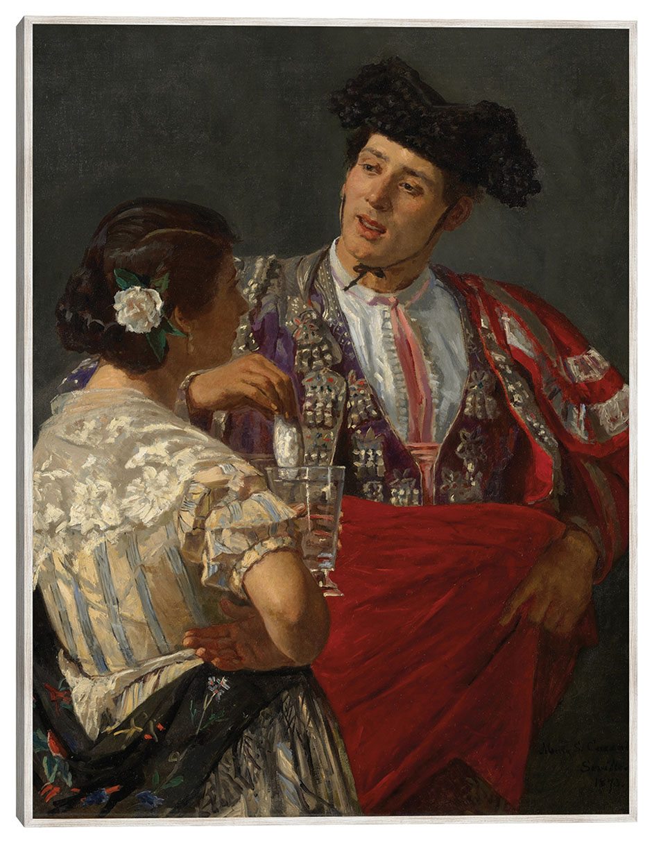 Cuadro decorativo Ofreciendo El Panel Al Torero (1873) técnica mixta Retratos Cuadro decorativo Ofreciendo El Panel Al Torero (1873) técnica mixta Retratos