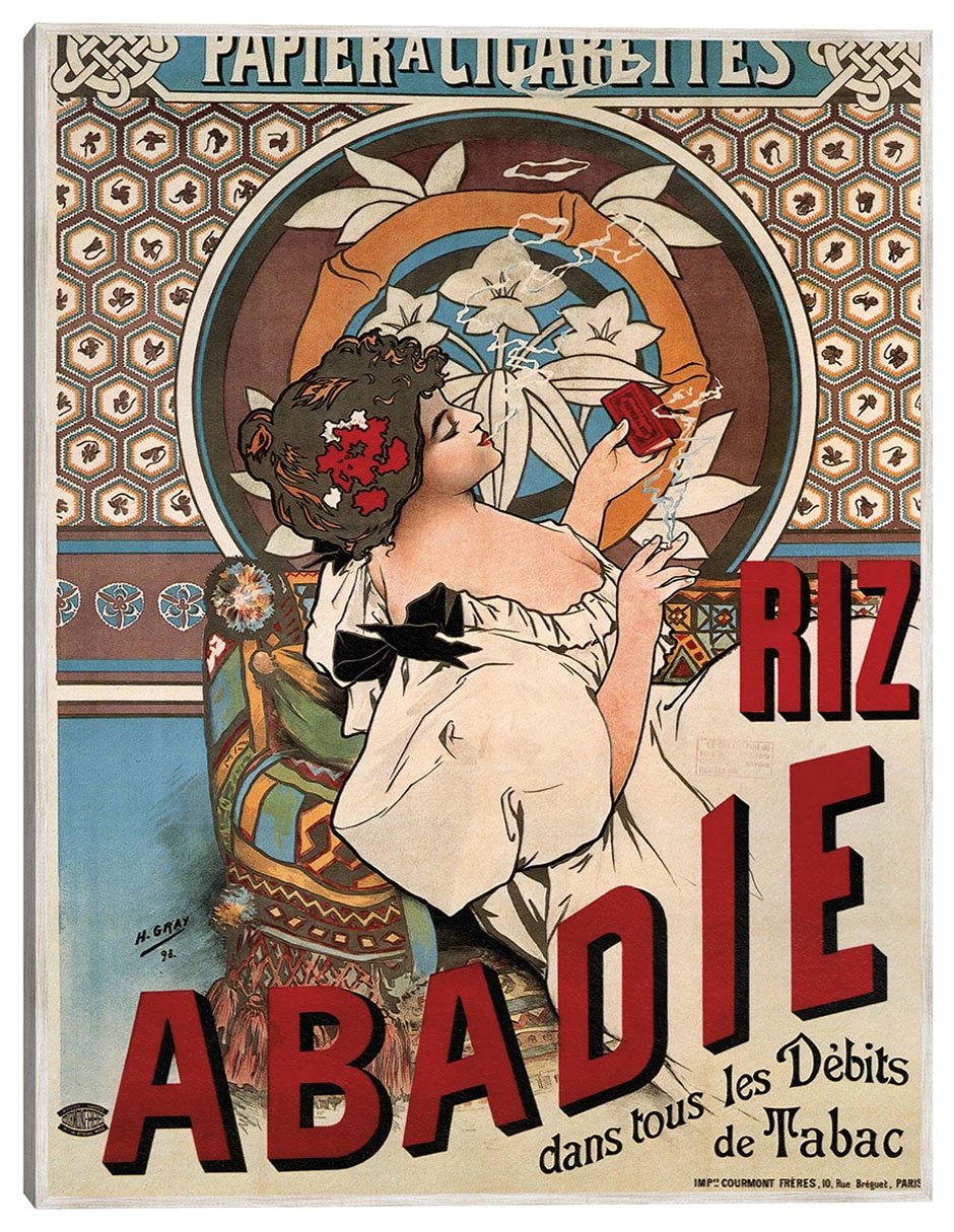 Cuadro decorativo Abadie Arroz (1898) técnica mixta Publicidad Cuadro decorativo Abadie Arroz (1898) técnica mixta Publicidad