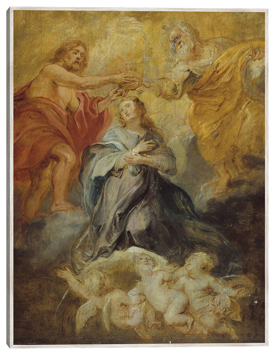 Cuadro decorativo La Coronación De La Virgen (Ca. 1632-1633) técnica mixta Figuras Celestiales Cuadro decorativo La Coronación De La Virgen (Ca. 1632-1633) técnica mixta Figuras Celestiales