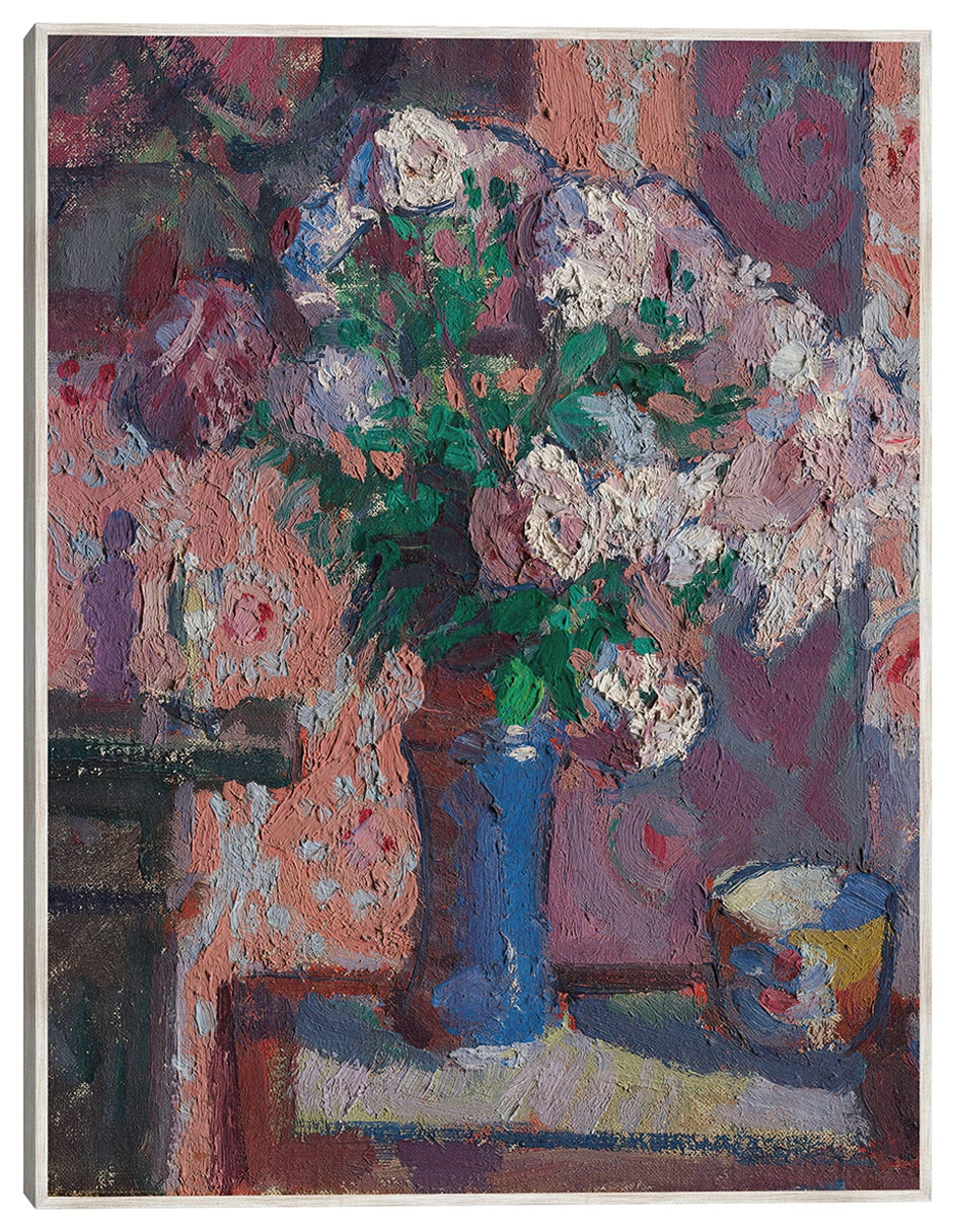 Cuadro decorativo Rosas En Un Jarrón Azul (Hacia 1914-15) técnica mixta Floreros Cuadro decorativo Rosas En Un Jarrón Azul (Hacia 1914-15) técnica mixta Floreros