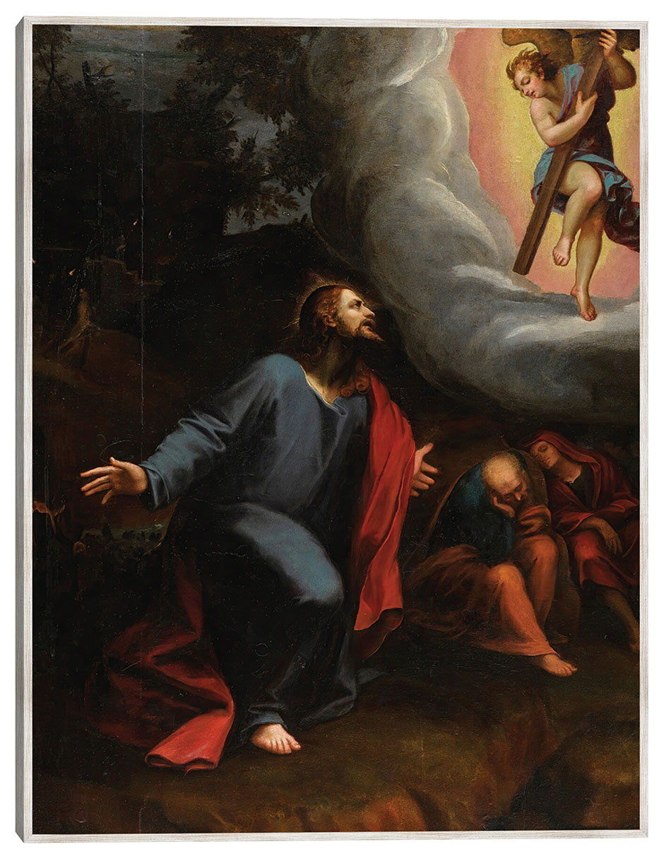 Cuadro decorativo Cristo En El Huerto De Getsemaní técnica mixta Figuras Celestiales
