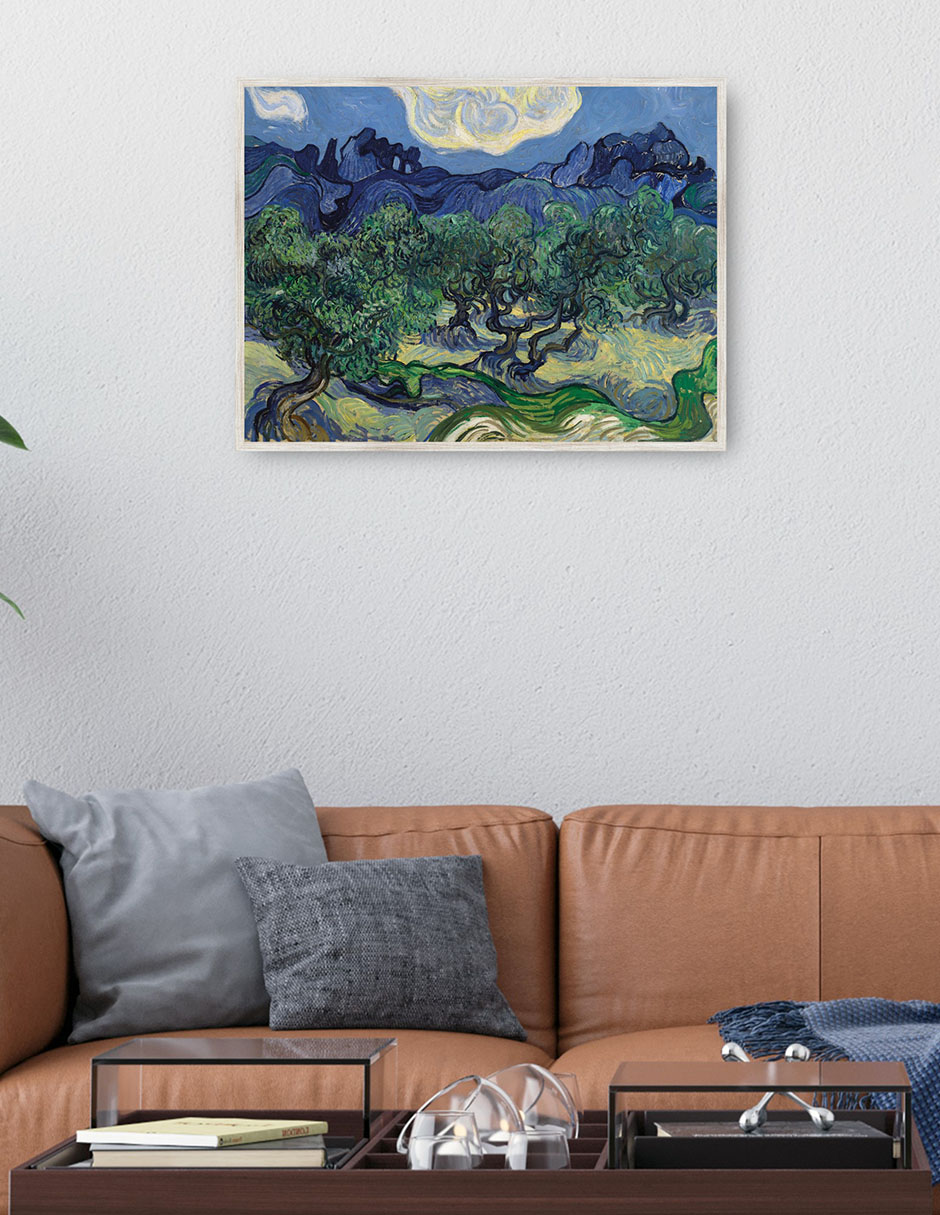Cuadro decorativo Los Olivos técnica mixta Campos 4