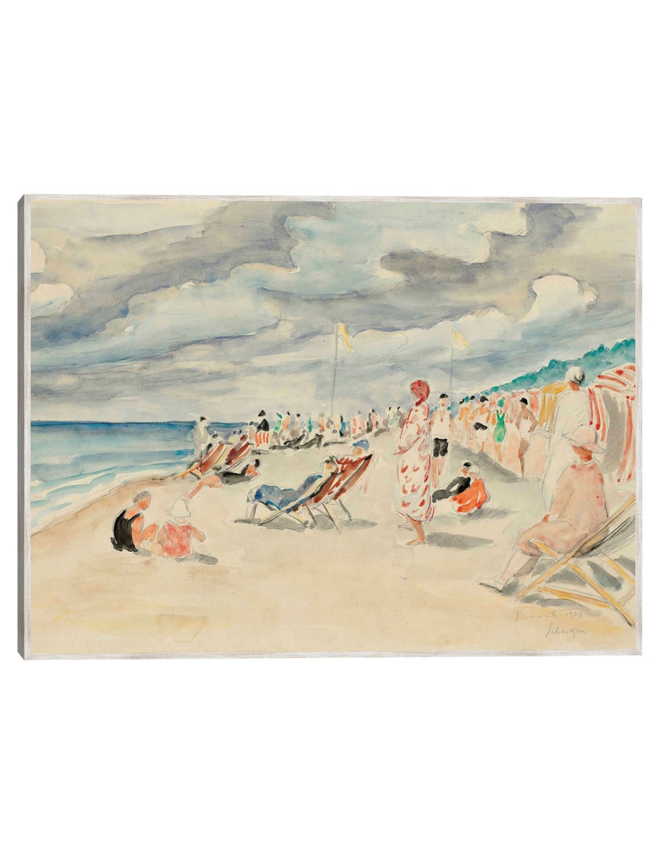 Cuadro decorativo La Playa De Deauville (1928) técnica mixta Playas Cuadro decorativo La Playa De Deauville (1928) técnica mixta Playas