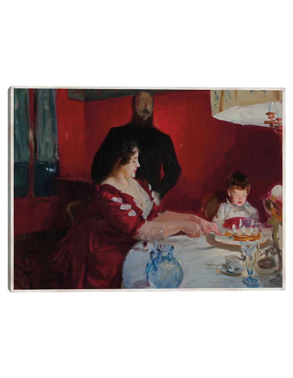 Cuadro decorativo La Fiesta De Cumpleaños (1885) técnica mixta Retratos