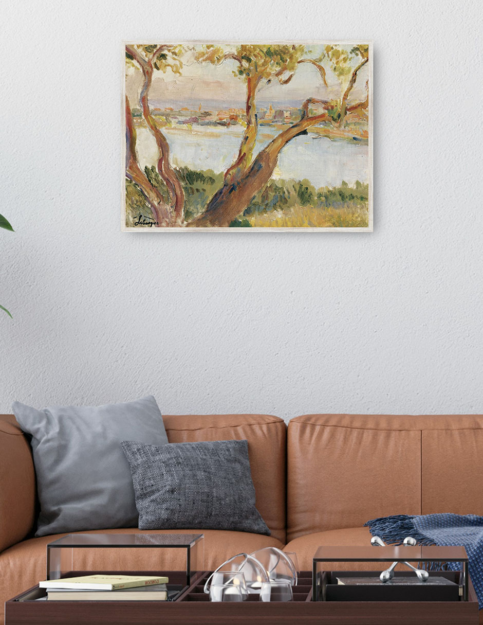 Cuadro decorativo Vista De Antibes técnica mixta Lagos 4