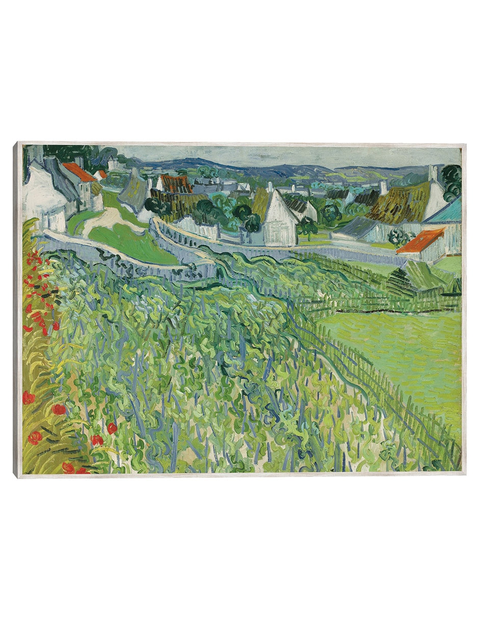 Cuadro decorativo Viñedos De Auvers (1890) técnica mixta Inspiración Cuadro decorativo Viñedos De Auvers (1890) técnica mixta Inspiración
