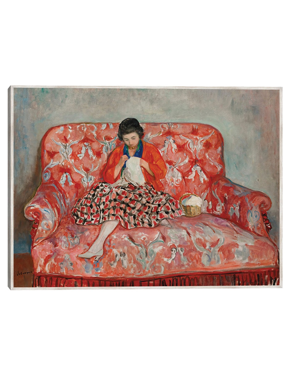 Cuadro decorativo Jeune Fille Cousant Sur Un Canapé (Hacia 1925) técnica mixta Gente 1